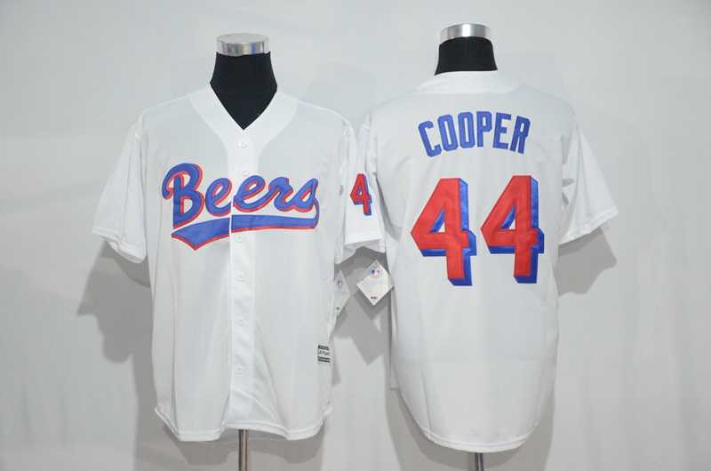 Bad News Beers #44 Joe Cooper White Stitched Movie Jersey,We sell and wholesale Bad News Beers #44 Joe Cooper White Stitched Movie Jersey on line form chian!